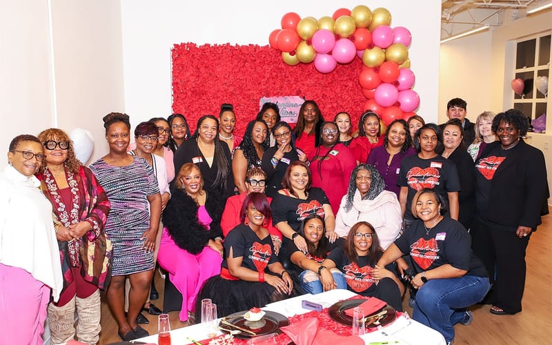 Women gathered at the Galentines event at Dunbar Pavilion, Tucson